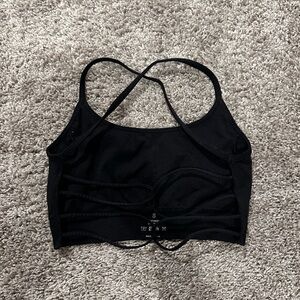 NVGTN Black Strappy Sports Bra